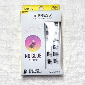 NEW imPRESS Press-On Falsies Cluster Lashes Modern Natural